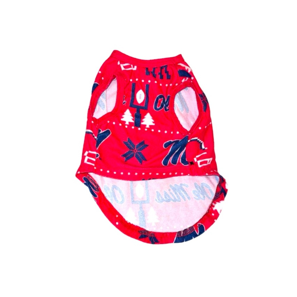 OLE MISS REBELS Christmas dog shirt size small
